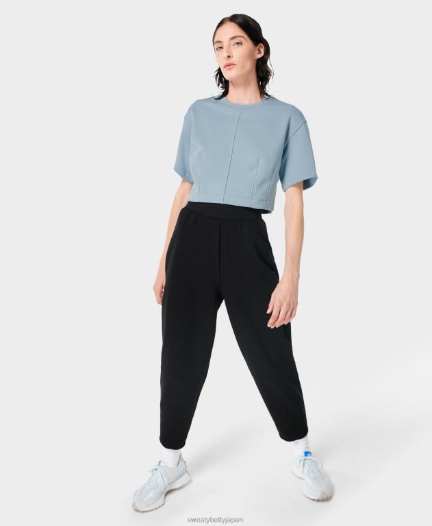 Sweaty Betty 女性 ミソサザイのクロップTシャツ L4RHF859 衣類 秋の空の青