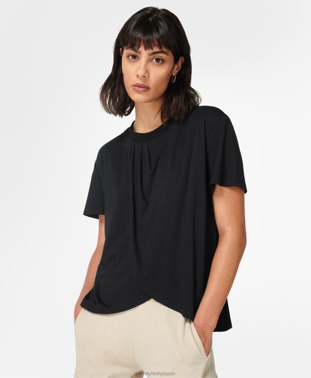 Sweaty Betty 女性 トリ半袖Tシャツ L4RHF972 衣類 黒