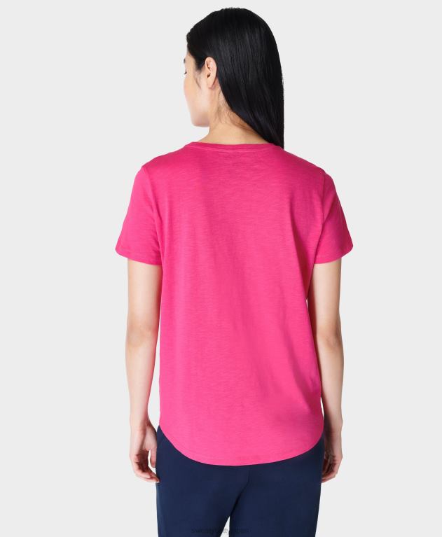 Sweaty Betty 女性 リフレッシュクルーネックTシャツ L4RHF976 衣類 フランボワーズピンク