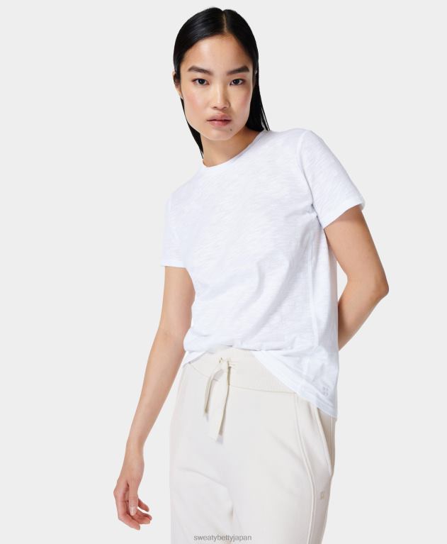 Sweaty Betty 女性 リフレッシュクルーネックTシャツ L4RHF978 衣類 白