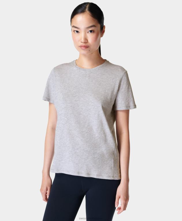 Sweaty Betty 女性 リフレッシュクルーネックTシャツ L4RHF981 衣類 ライトグレーメランジ