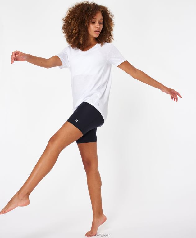 Sweaty Betty 女性 リフレッシュVネックTシャツ L4RHF1073 衣類 白