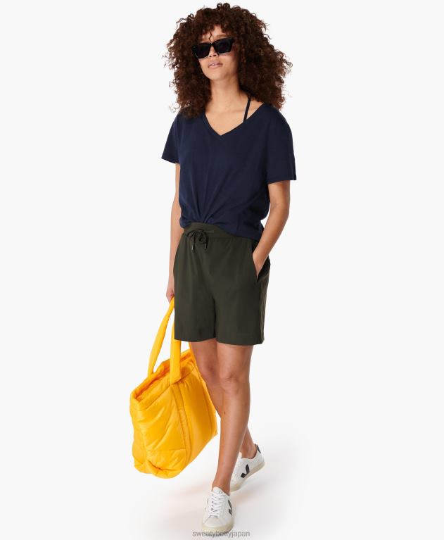 Sweaty Betty 女性 リフレッシュVネックTシャツ L4RHF1074 衣類 ネイビーブルー