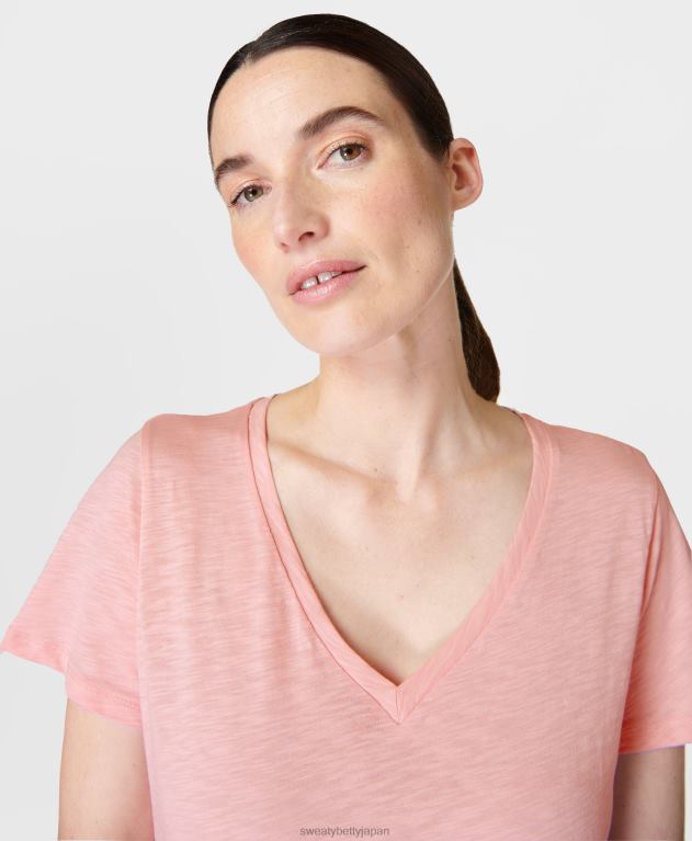 Sweaty Betty 女性 リフレッシュVネックTシャツ L4RHF1075 衣類 ソフトピンク