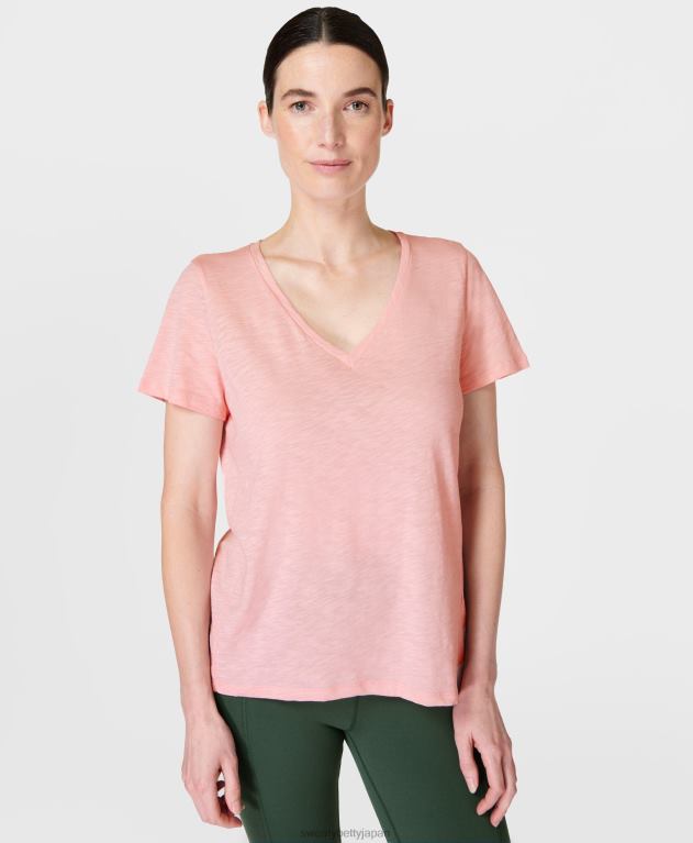 Sweaty Betty 女性 リフレッシュVネックTシャツ L4RHF1075 衣類 ソフトピンク