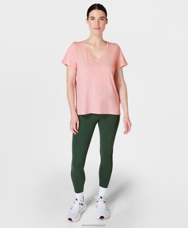 Sweaty Betty 女性 リフレッシュVネックTシャツ L4RHF1075 衣類 ソフトピンク