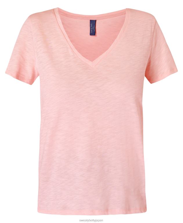 Sweaty Betty 女性 リフレッシュVネックTシャツ L4RHF1075 衣類 ソフトピンク